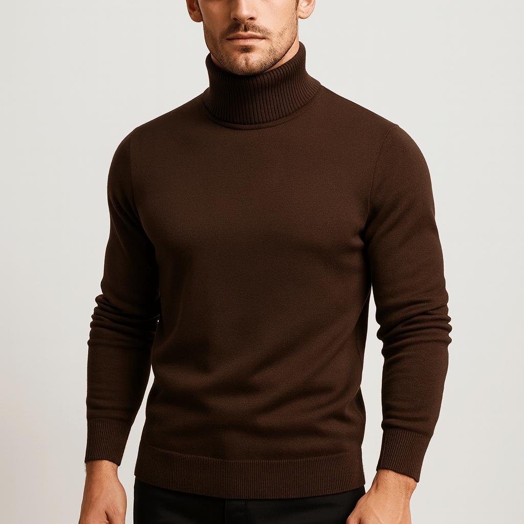 Wygodny bawełniany sweter z golfem dla mężczyzn - miękki i wysokiej jakości