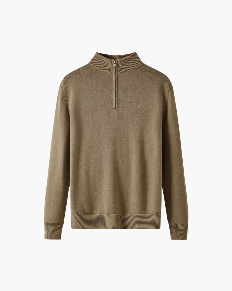 Męski Sweter Merino Wełna Zamek Błyskawiczny Rozmiar M Elegancki Ciepły-5