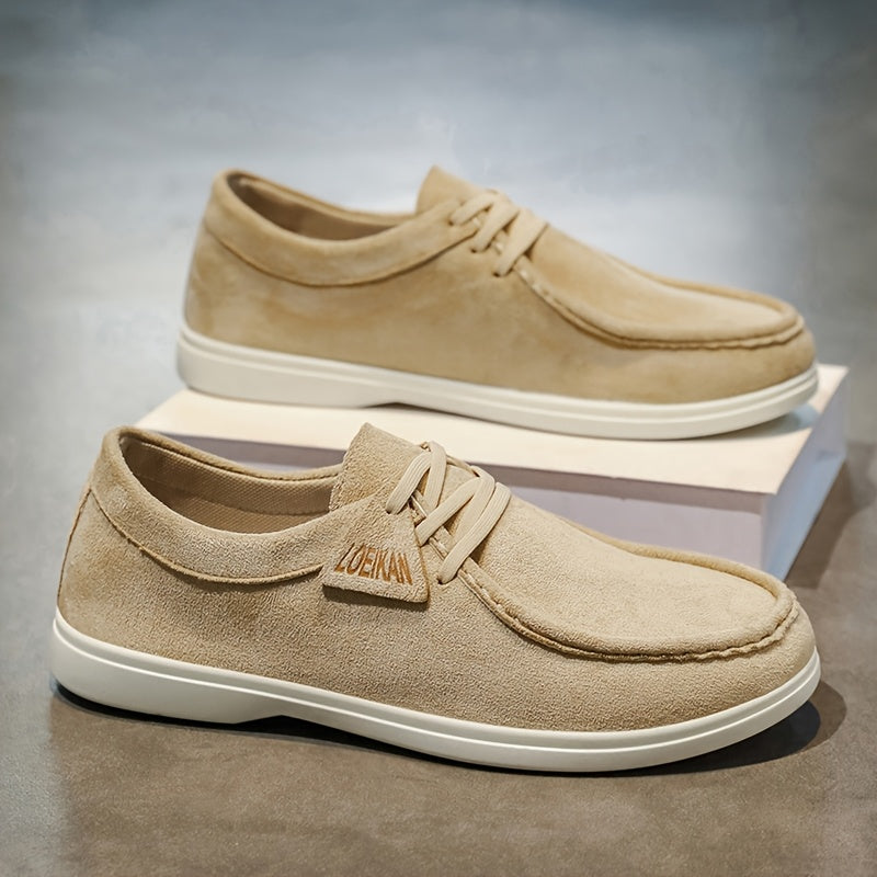 Buty męskie casual sneakersy z zamszu, sznurowane na co dzień i na lato - półbuty, buty sportowe - view 5