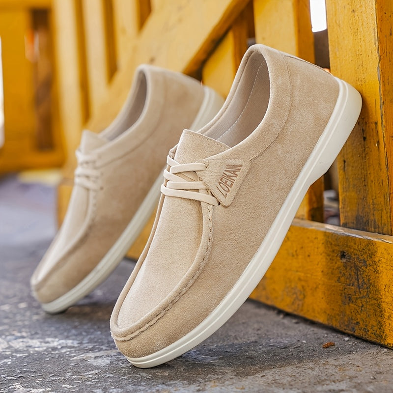 Buty męskie casual sneakersy z zamszu, sznurowane na co dzień i na lato - półbuty, buty sportowe - view 6