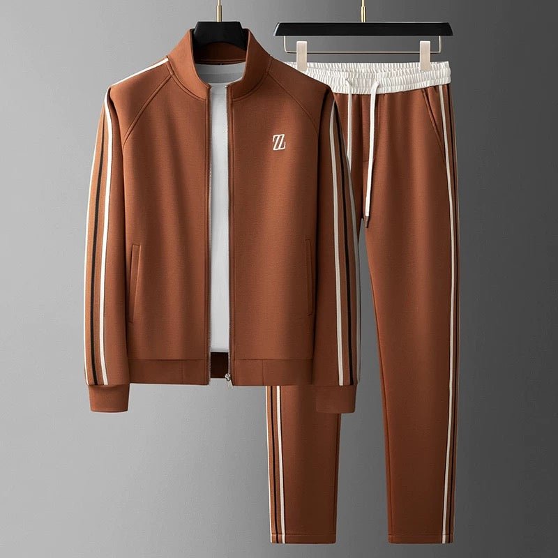 Dres męski komplet z rozpinaną bluzą i spodniami dresowymi, sportowy i elegancki - zdjęcie 5
