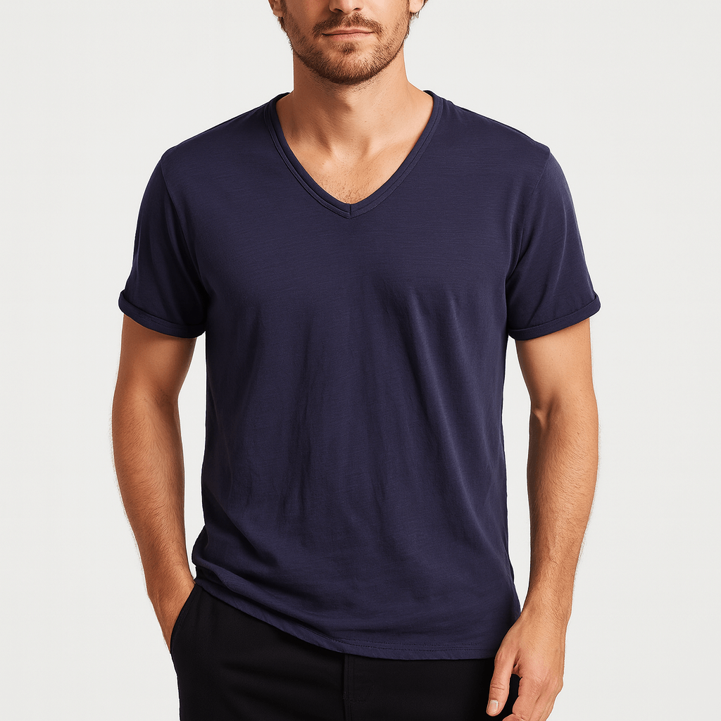 Noirski | Oddychająca koszula z dekoltem w serek i dopasowanym krojem