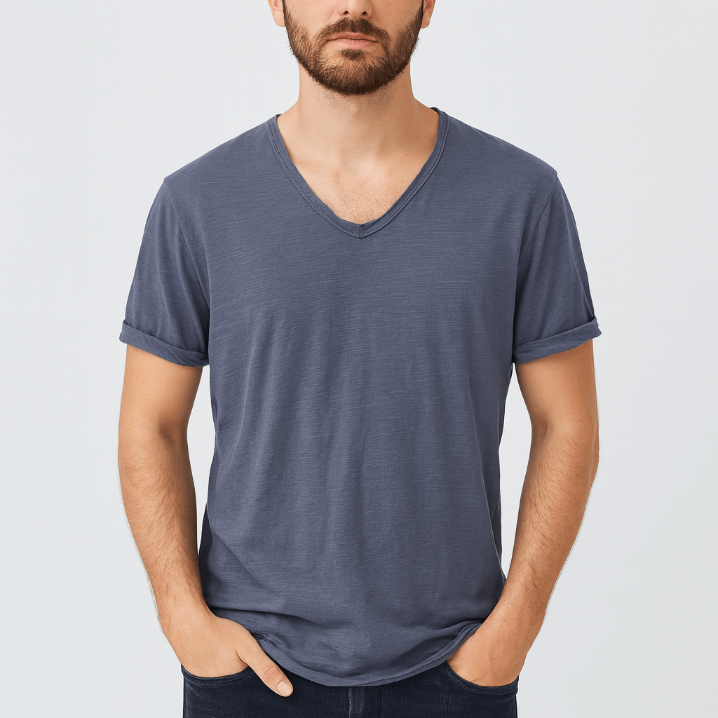 Noirski | Oddychająca koszula z dekoltem w serek i dopasowanym krojem