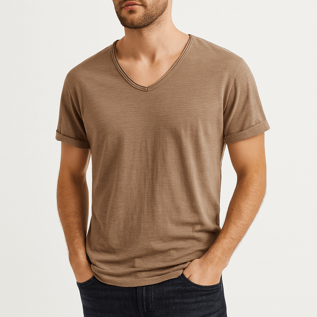 Noirski | Oddychająca koszula z dekoltem w serek i dopasowanym krojem