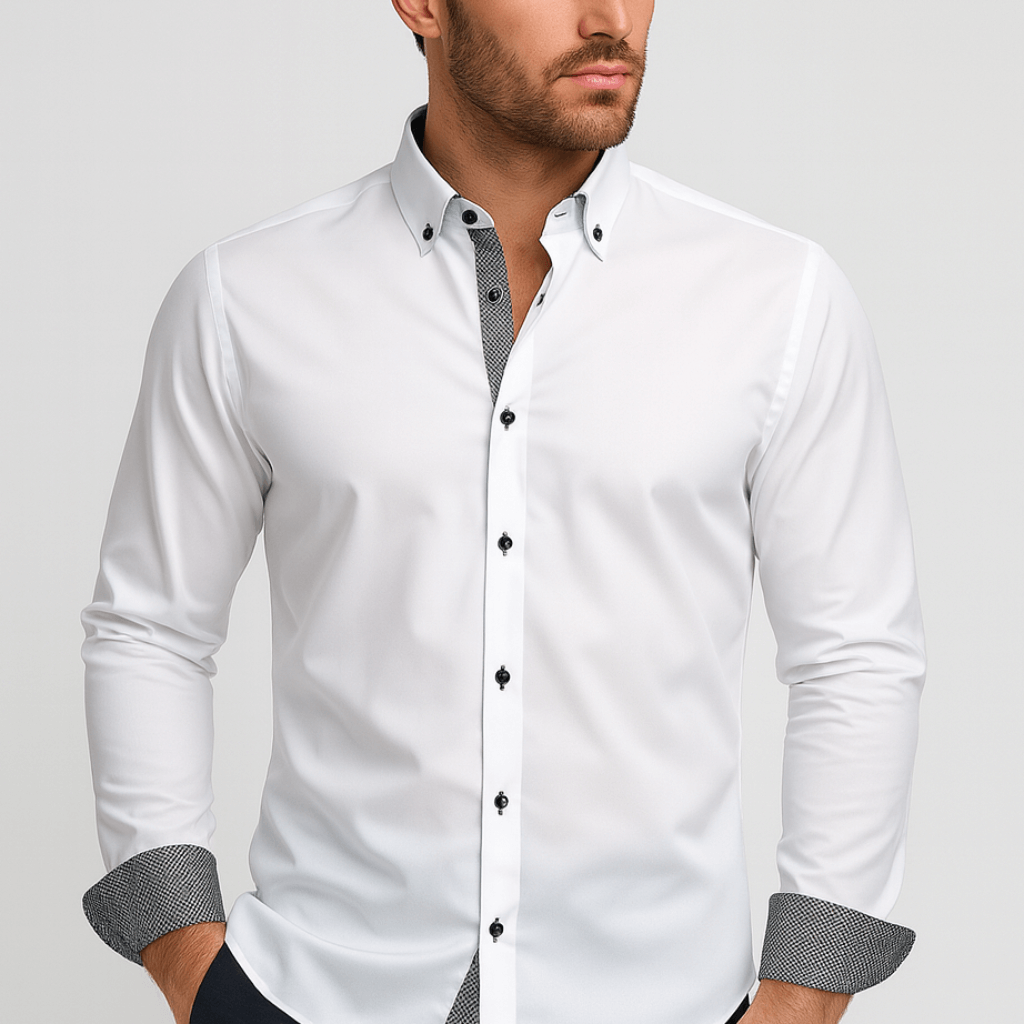 Noirski | Oddychająca, dwurzędowa koszula formalna