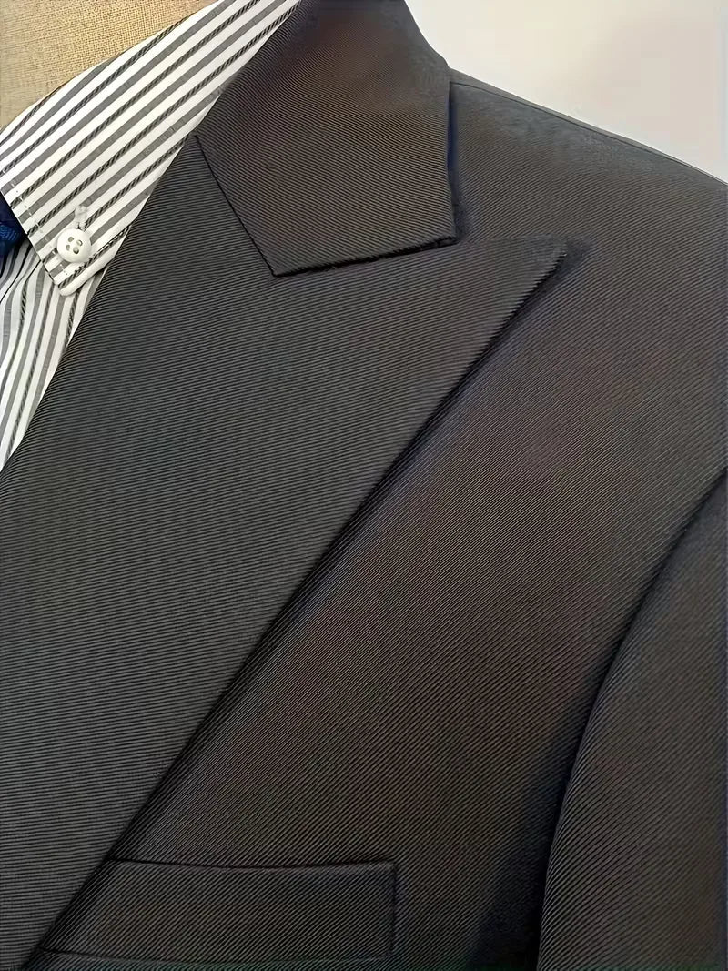 Garnitur męski trzyczęściowy slim fit z kamizelką, na wesele i na galę - garnitur ślubny - zdjęcie 7