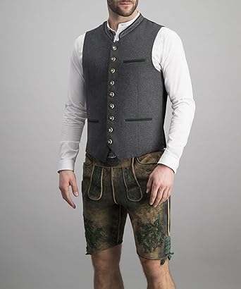 Klasyczna kamizelka męska ze stójką, elegancka i casualowa, do koszuli - zdjęcie 4