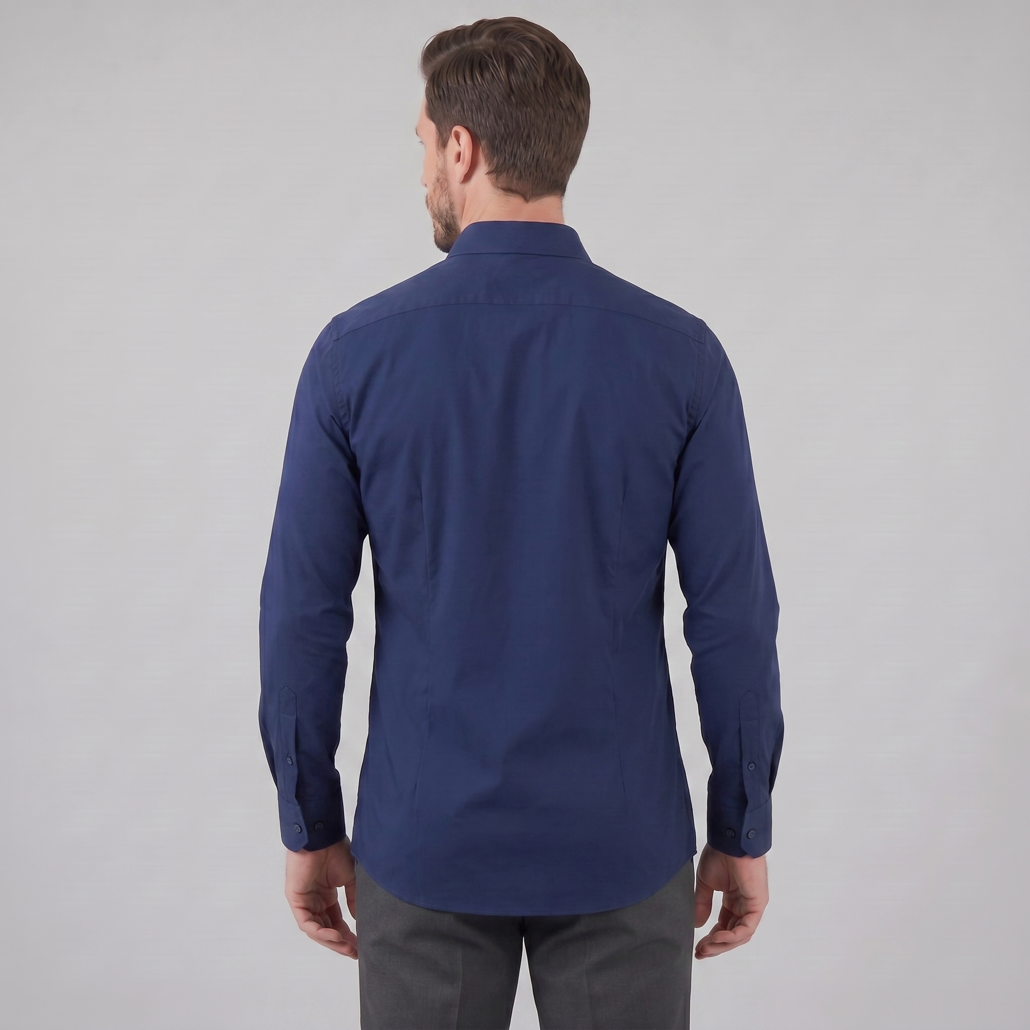 Koszula męska slim fit z długim rękawem, elegancka, do garnituru i na wesele - view 17