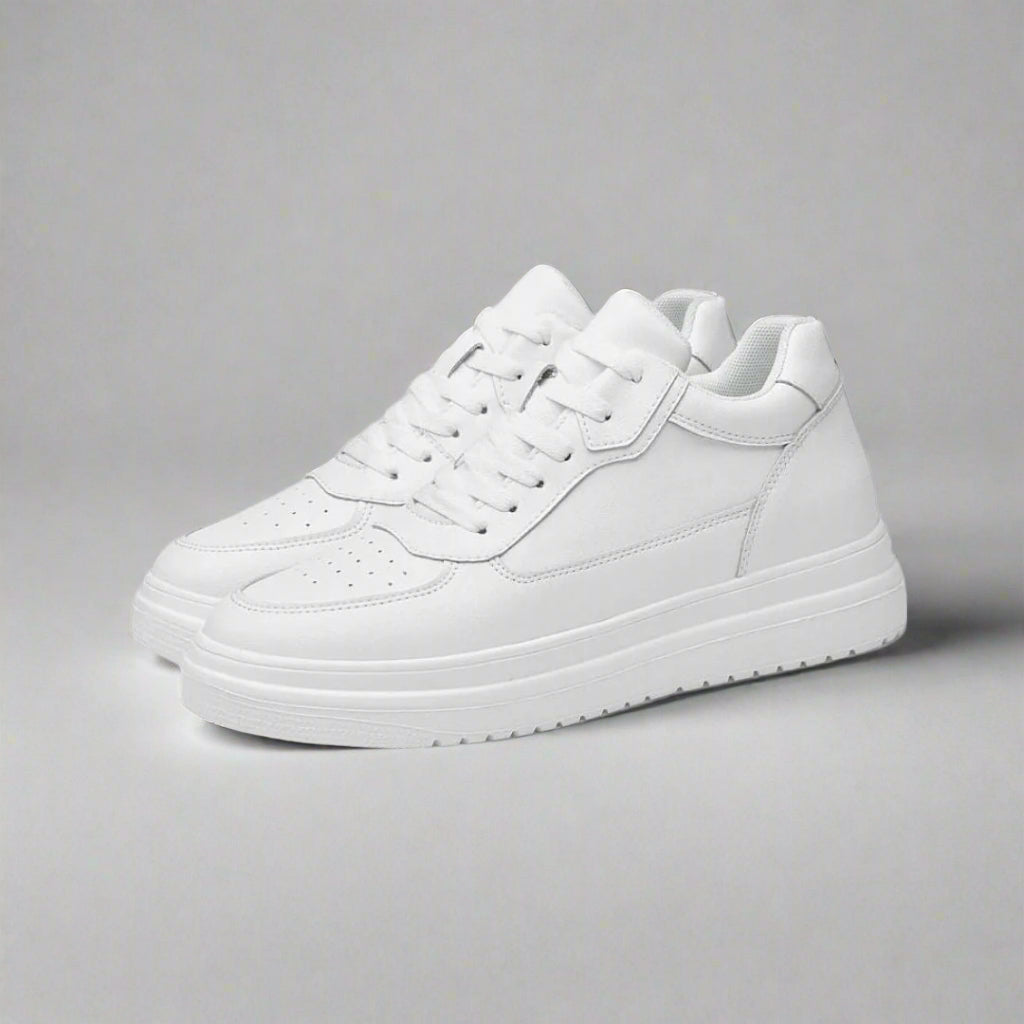 Sneakersy męskie podwyższające, niskie buty na wysokiej podeszwie, na co dzień i do biura - zdjęcie 3