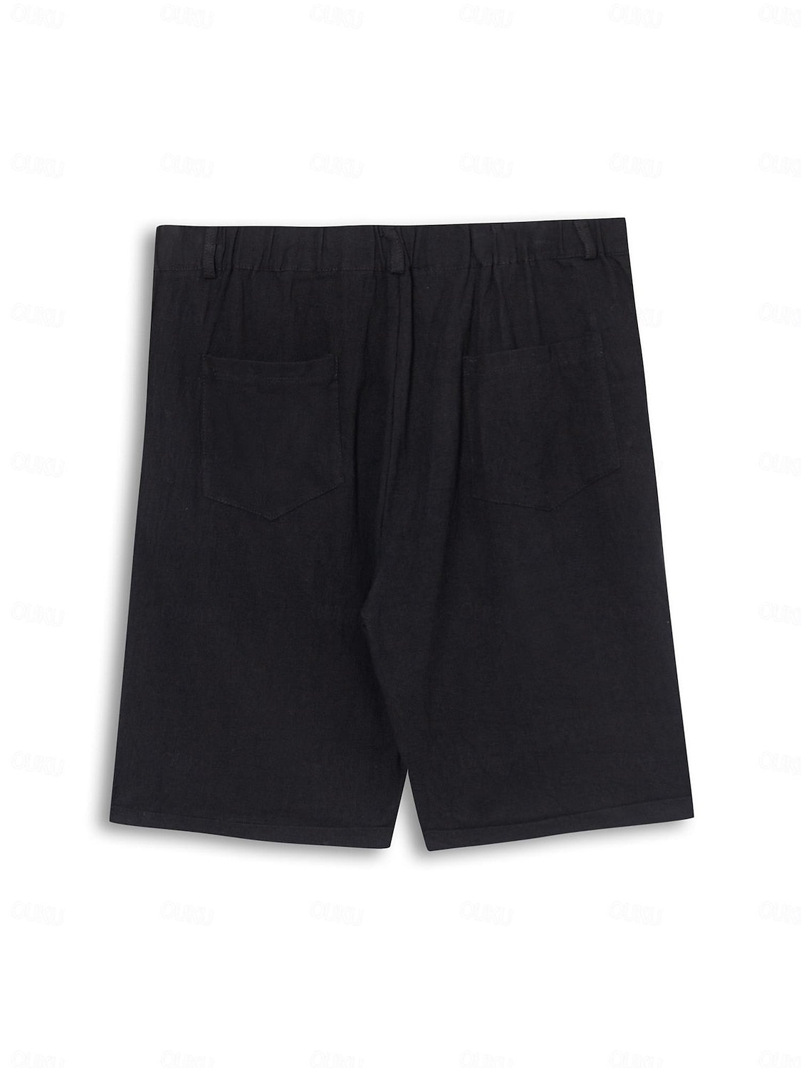 Spodenki męskie eleganckie chino, krótkie na lato - szorty z zakładkami i mankietami - view 8
