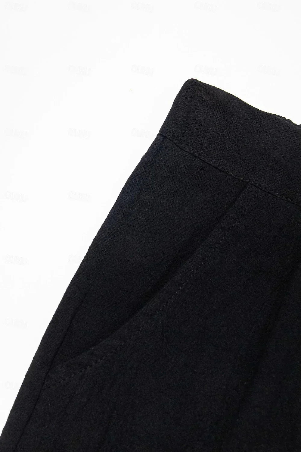 Spodenki męskie eleganckie chino, krótkie na lato - szorty z zakładkami i mankietami - view 9