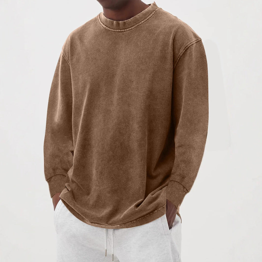 Sweter męski oversize z długim rękawem, dzianinowy, na jesień i zimę - zdjęcie 10