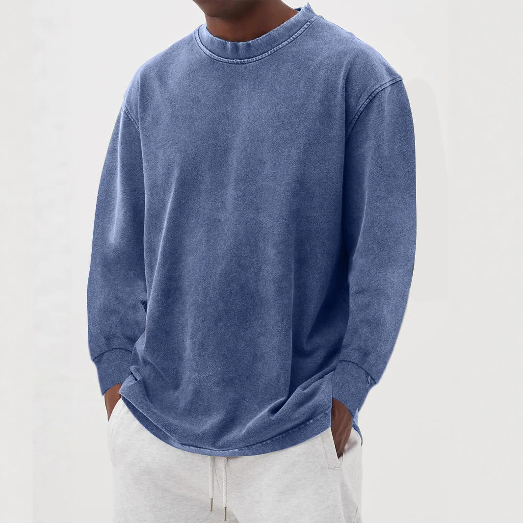 Sweter męski oversize z długim rękawem, dzianinowy, na jesień i zimę - zdjęcie 9