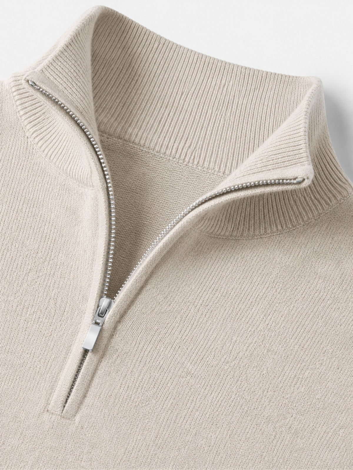 Sweter męski wełniany z zamkiem i stójką, elegancki na co dzień - półgolf na zimę - zdjęcie 14