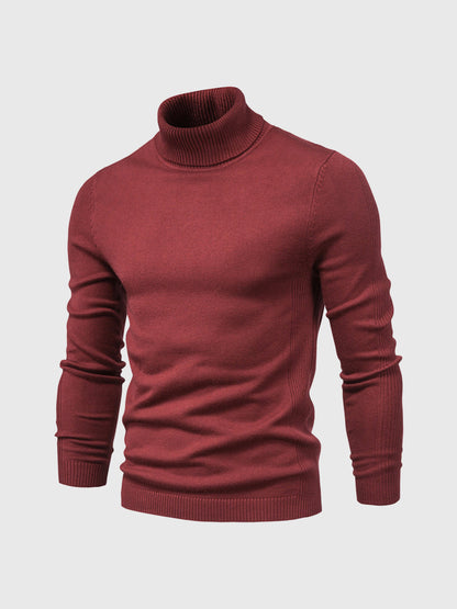Lekki bawełniany sweter z golfem dla mężczyzn - Elegancki i ponadczasowy design
