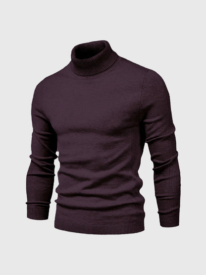 Lekki bawełniany sweter z golfem dla mężczyzn - Elegancki i ponadczasowy design