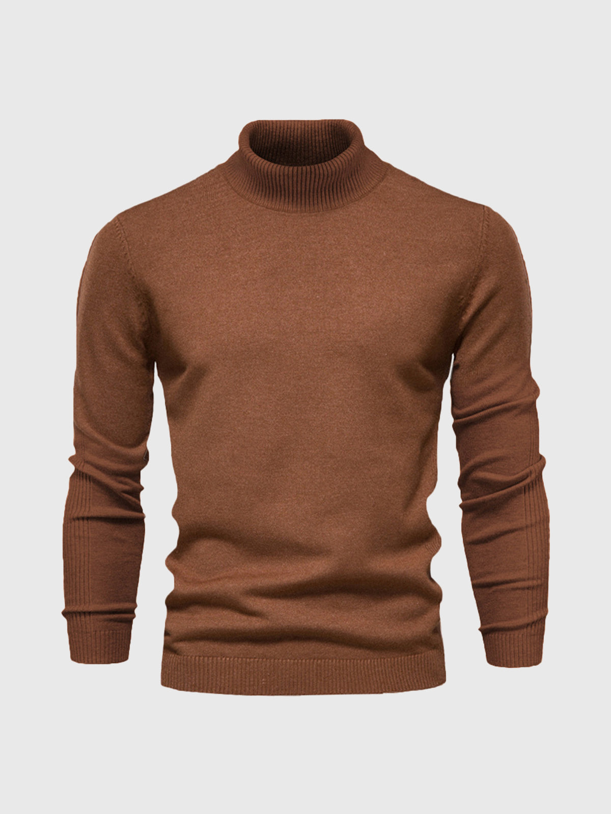 Lekki bawełniany sweter z golfem dla mężczyzn - Elegancki i ponadczasowy design