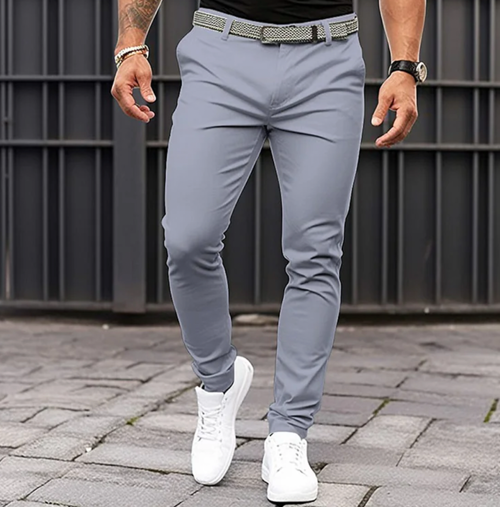 Spodnie chino szyte na miarę dla mężczyzn - stylowe spodnie na lato