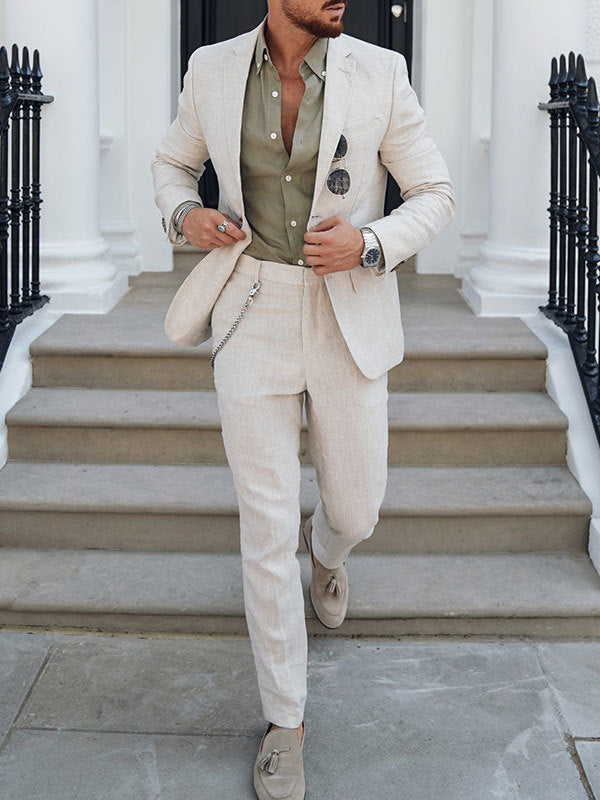 Elegancki | Nowoczesny wąski garnitur dwuczęściowy 0