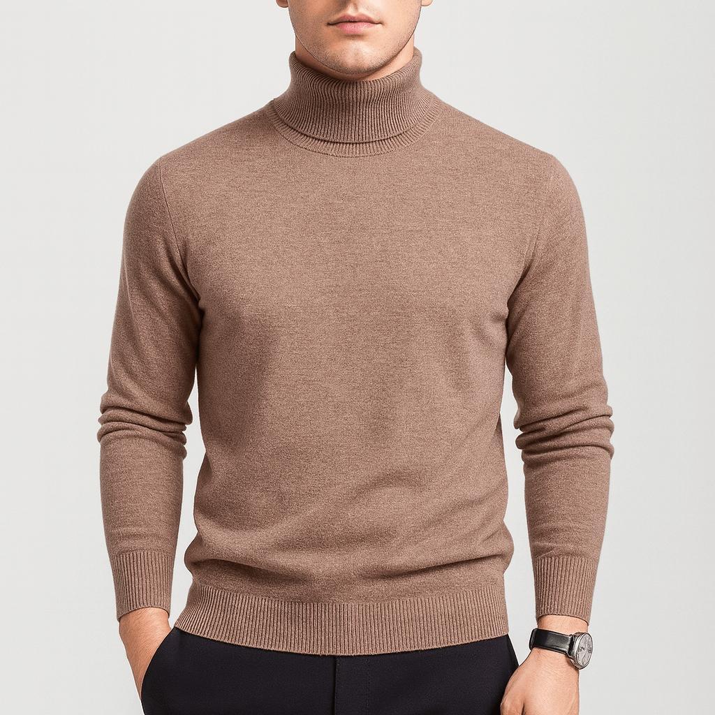 Golf z wełny premium dla mężczyzn - miękki, oddychający, odporny na zapachy