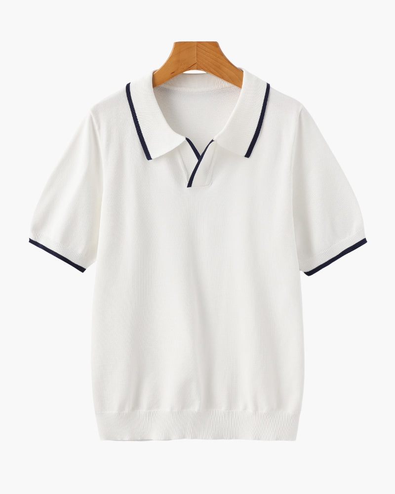 Polo w eleganckim stylu casual z eleganckimi detalami