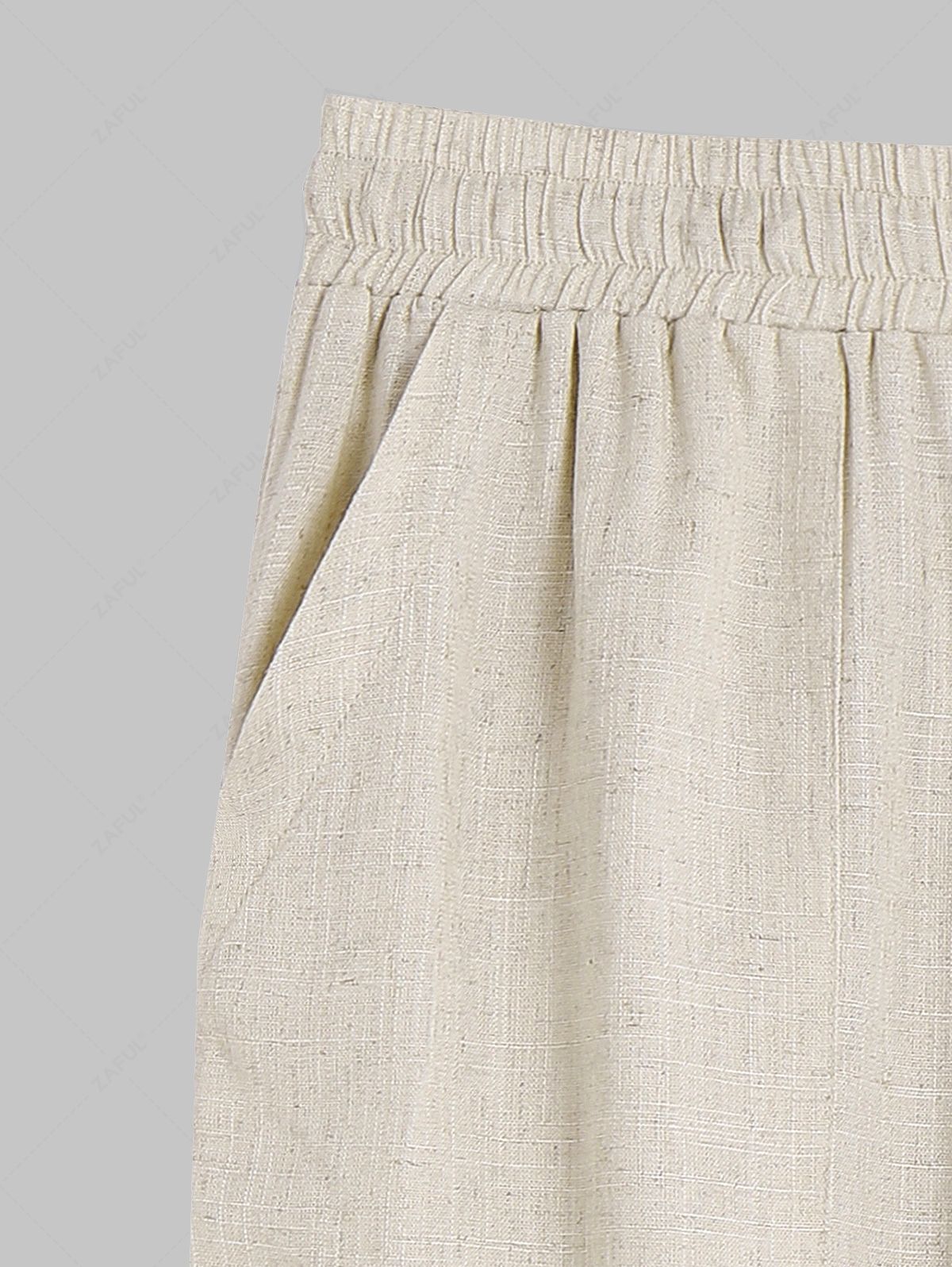 Komplet zestawy dzianinowej ażurowej koszuli i spodni ze ściągaczem