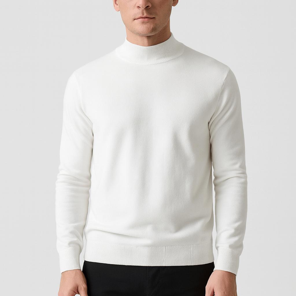 Luksusowy sweter z półgolfem dla mężczyzn - Styl starych pieniędzy