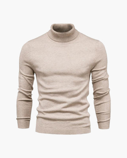 Męski Golf Merino Wełna Szary Rozmiar M Ciepły Sweter Golfowy-1