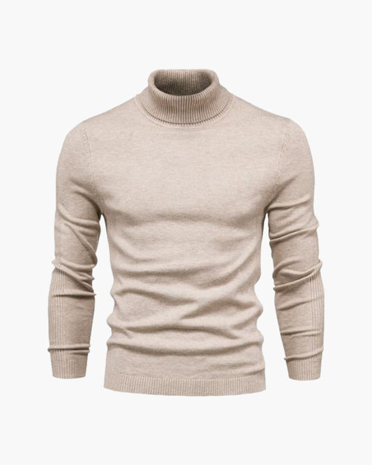 Męski Golf Merino Wełna Szary Rozmiar M Ciepły Sweter Golfowy-1