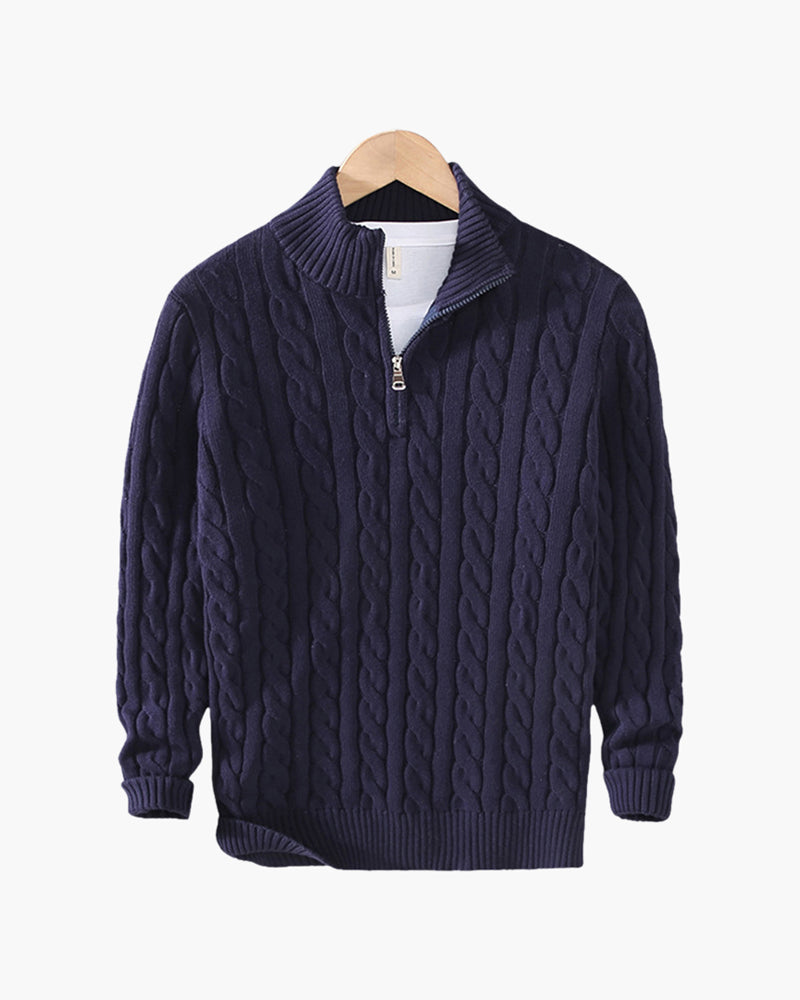 Variant image for Damski Sweter Bawełniany Z Długim Rękawem I Stojącym Kołnierzem, Kolor Szary, Rozmiar S-XL-6