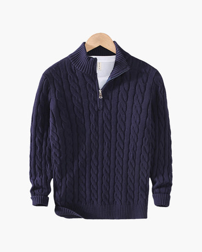 Variant image for Damski Sweter Bawełniany Z Długim Rękawem I Stojącym Kołnierzem, Kolor Szary, Rozmiar S-XL-6