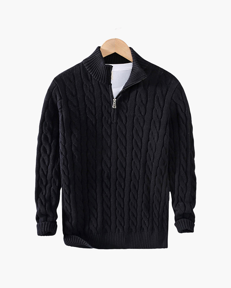 Variant image for Damski Sweter Bawełniany Z Długim Rękawem I Stojącym Kołnierzem, Kolor Szary, Rozmiar S-XL-11