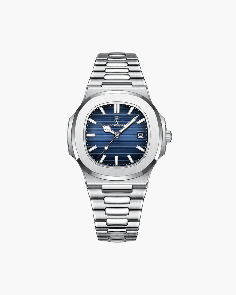 Męski Zegarek Wodoodporny 41 mm Stal Nierdzewna Kwarcowy Elegancki Design-1