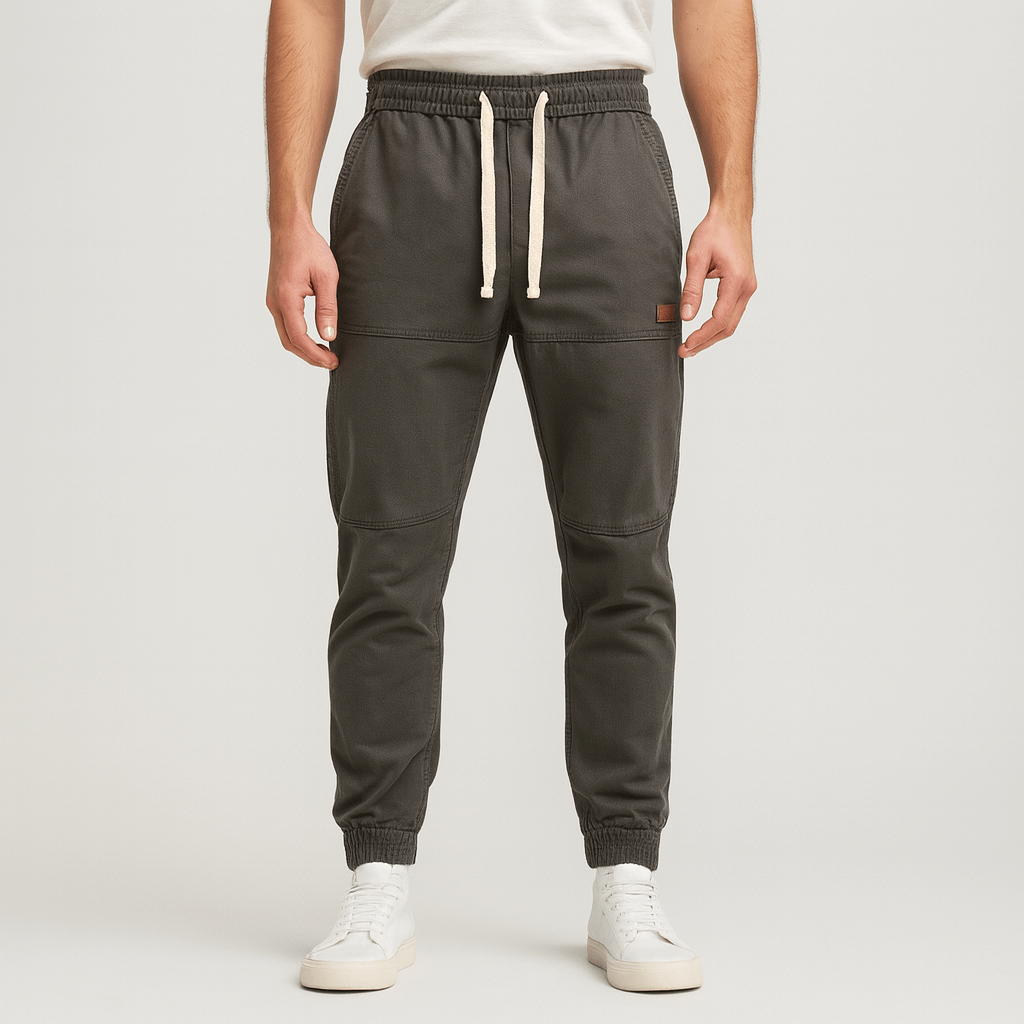 Noirski | Bawełniane, luźne spodnie dresowe z gumką w pasie