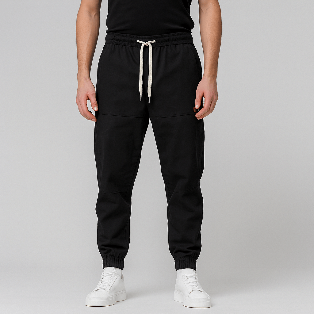 Noirski | Bawełniane, luźne spodnie dresowe z gumką w pasie