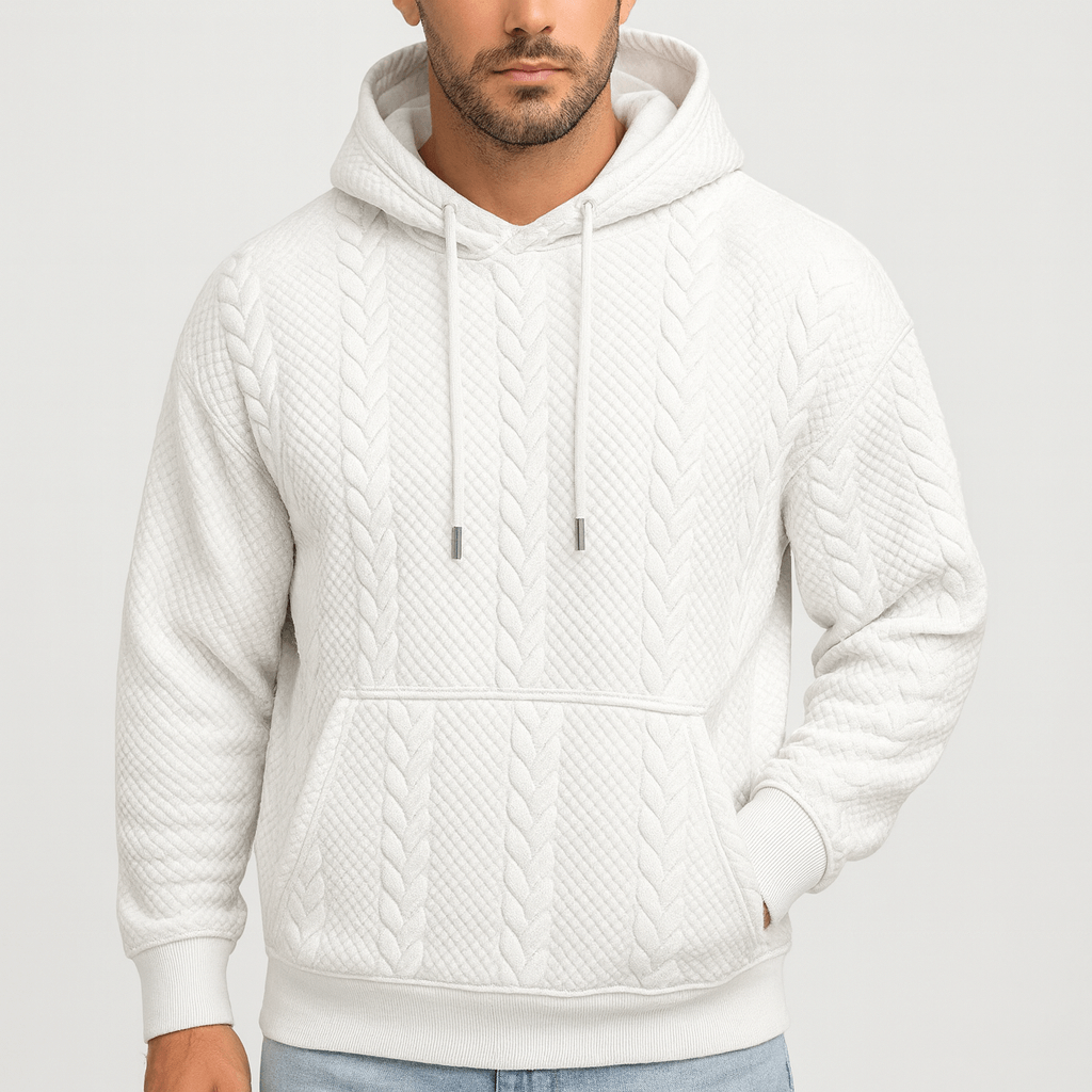 Noirski | Bluza z kapturem z dzianiny kablowej