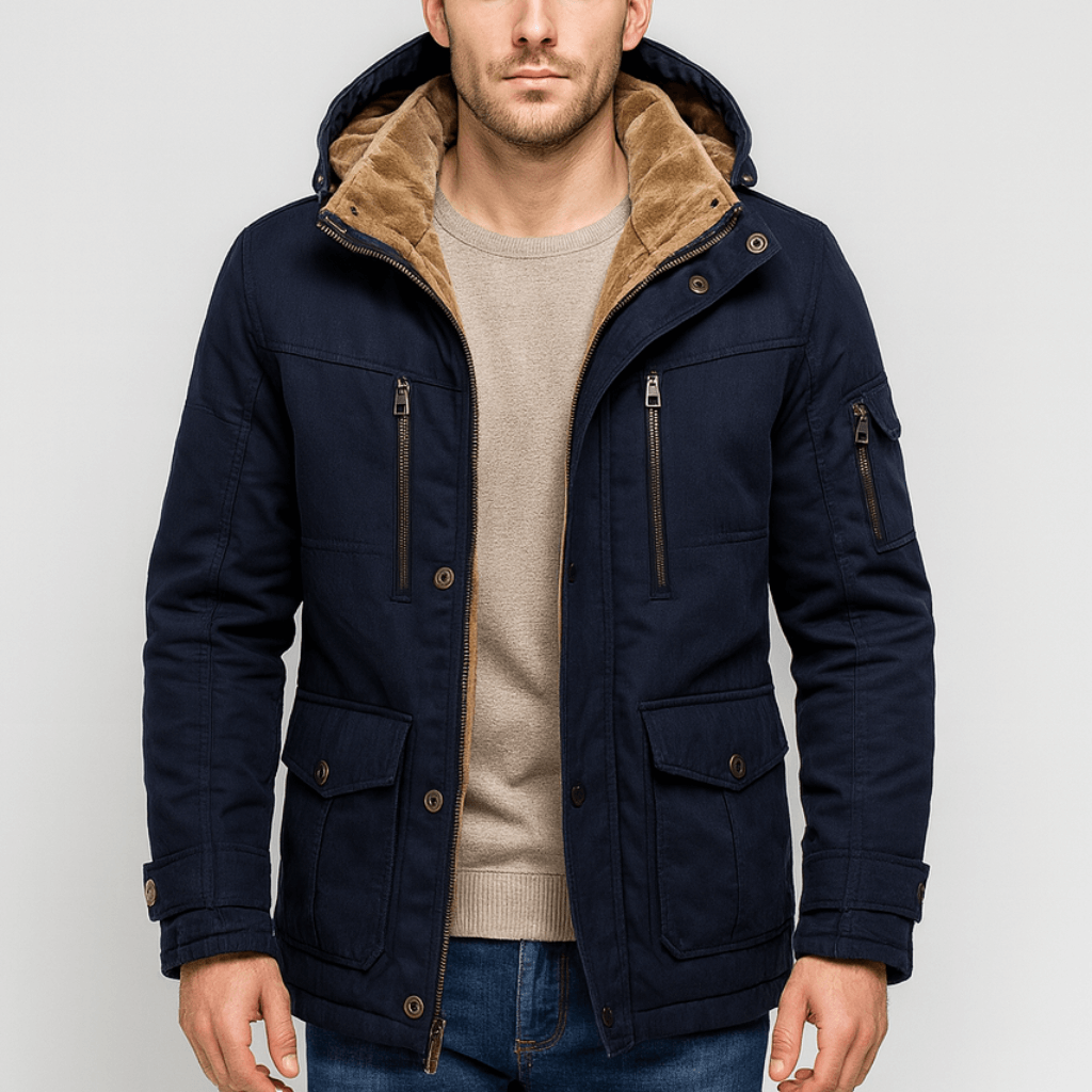 Noirski | Ciepła kurtka zimowa z wieloma kieszeniami