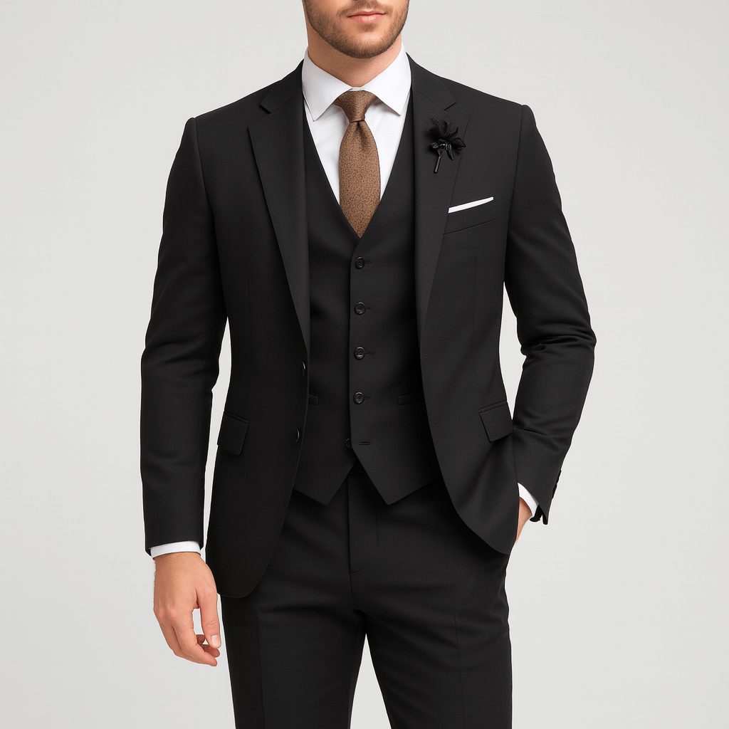 Noirski | Elegancki 3-częściowy komplet męski