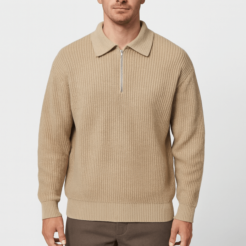 Noirski | Elegancki sweter z zamkiem błyskawicznym