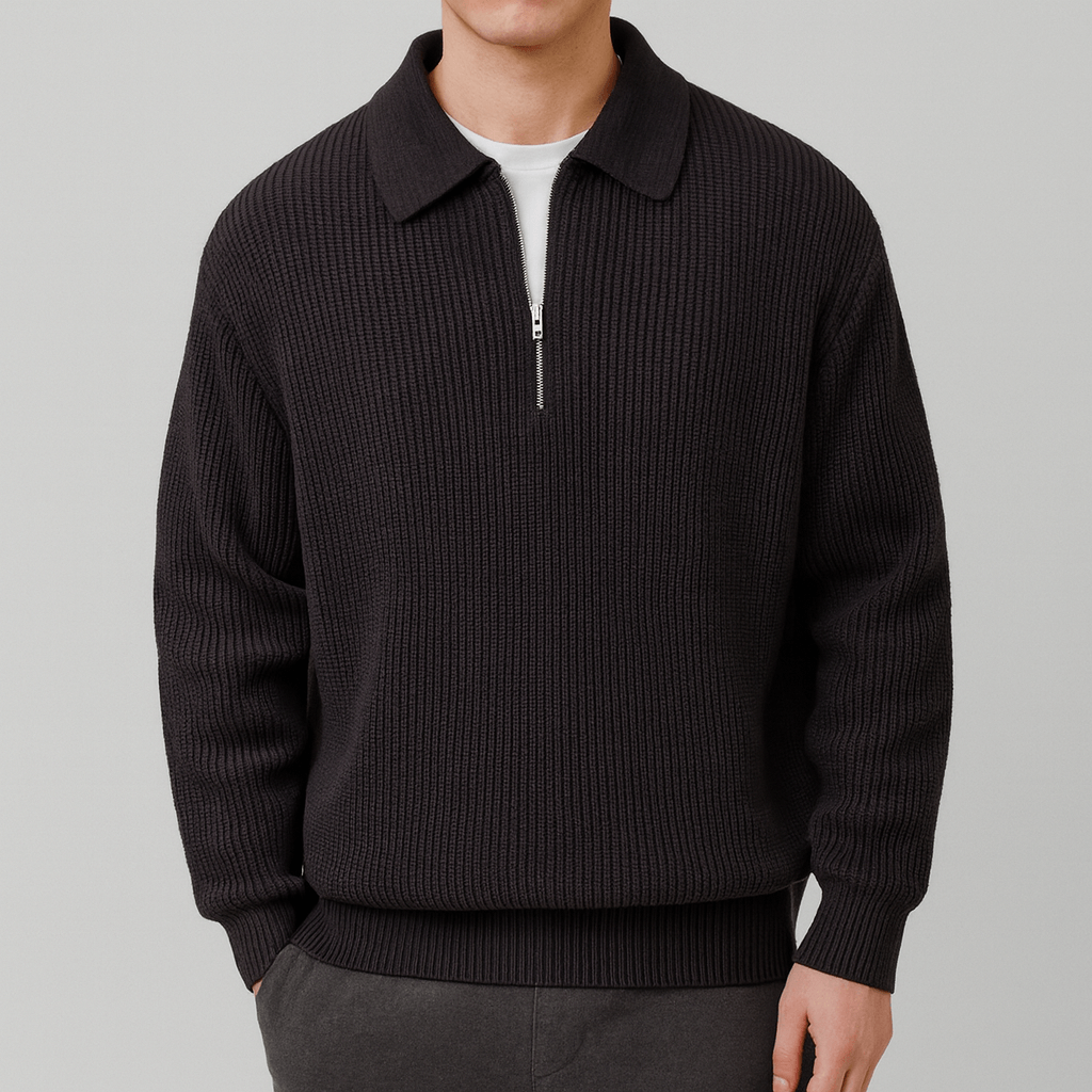 Noirski | Elegancki sweter z zamkiem błyskawicznym