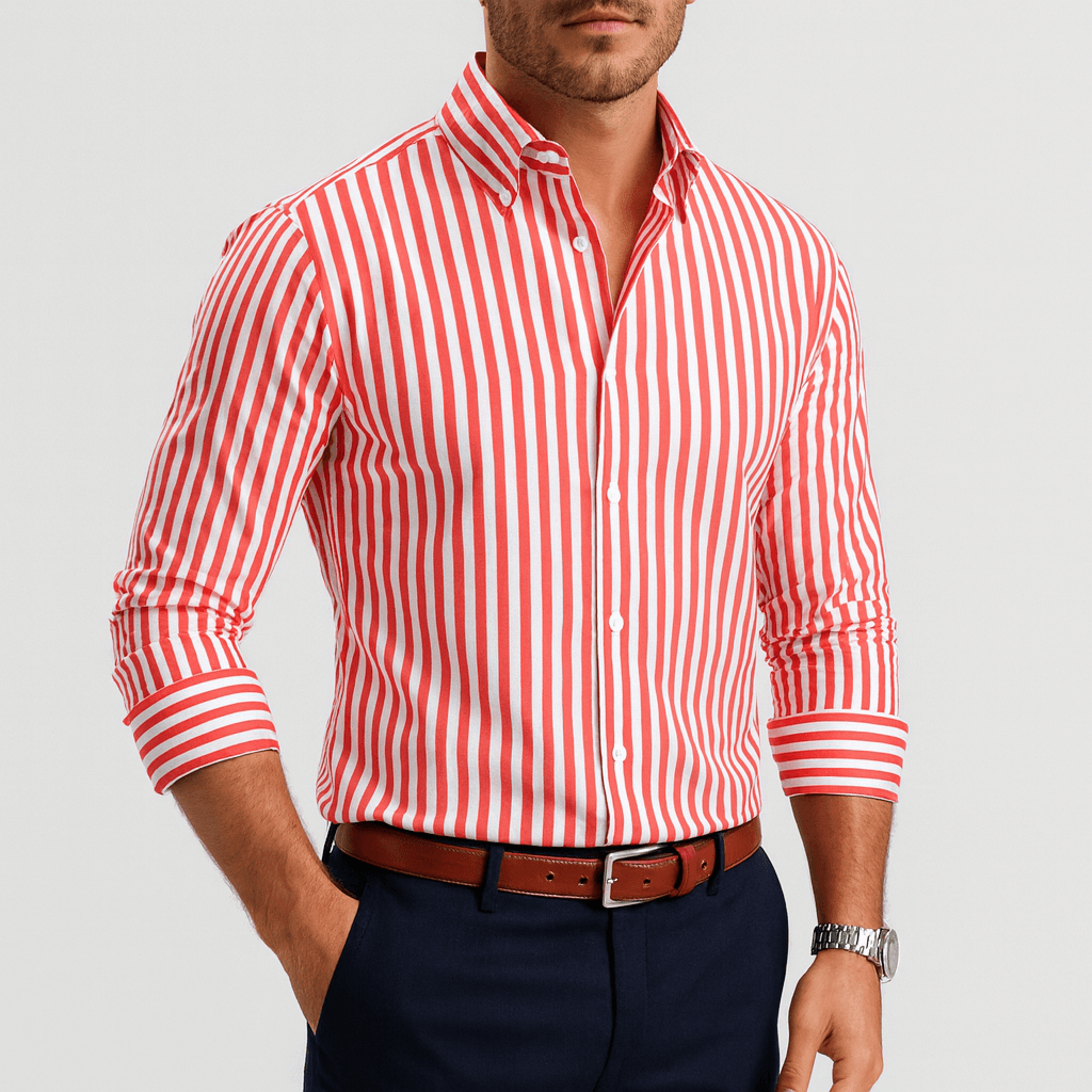 Noirski | Klasyczna bawełniana koszula formalna w paski