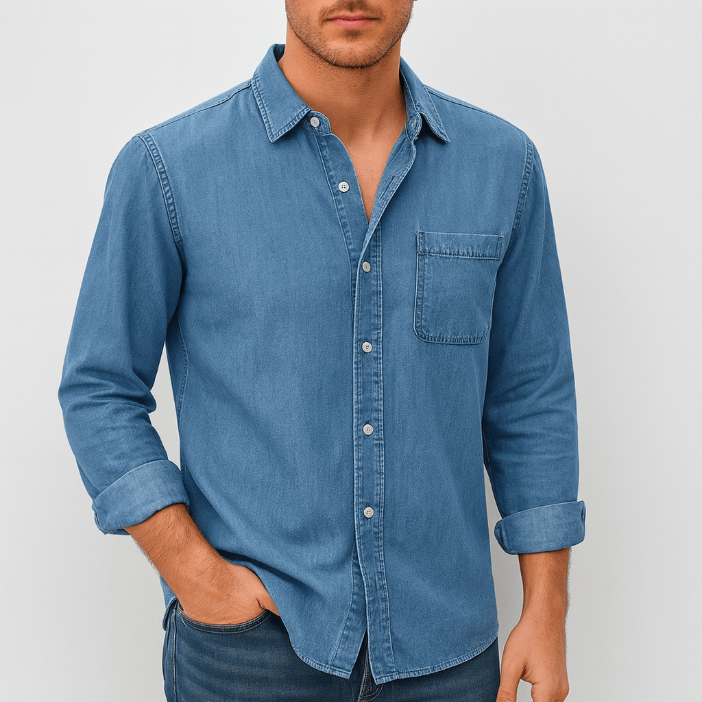 Noirski | Klasyczna luźna dżinsowa koszula
