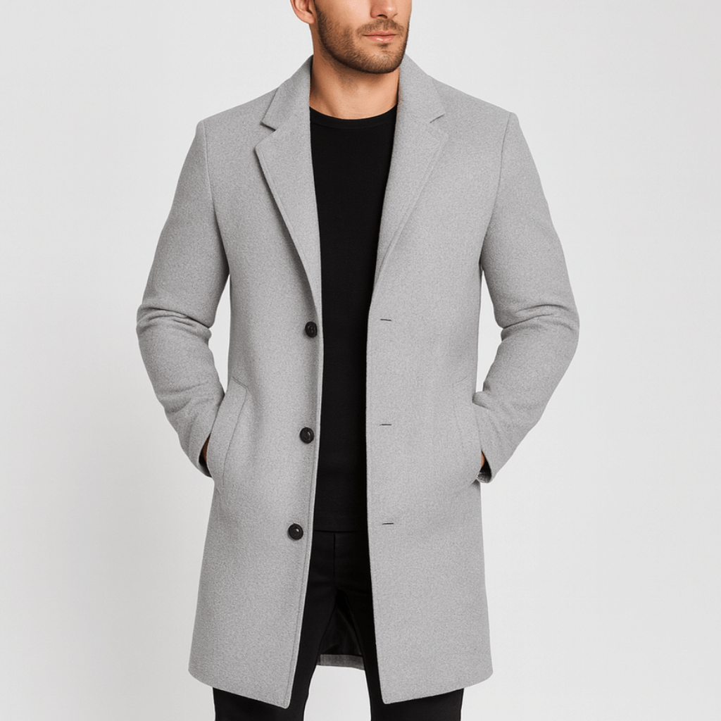Noirski | Klasyczny wełniany płaszcz