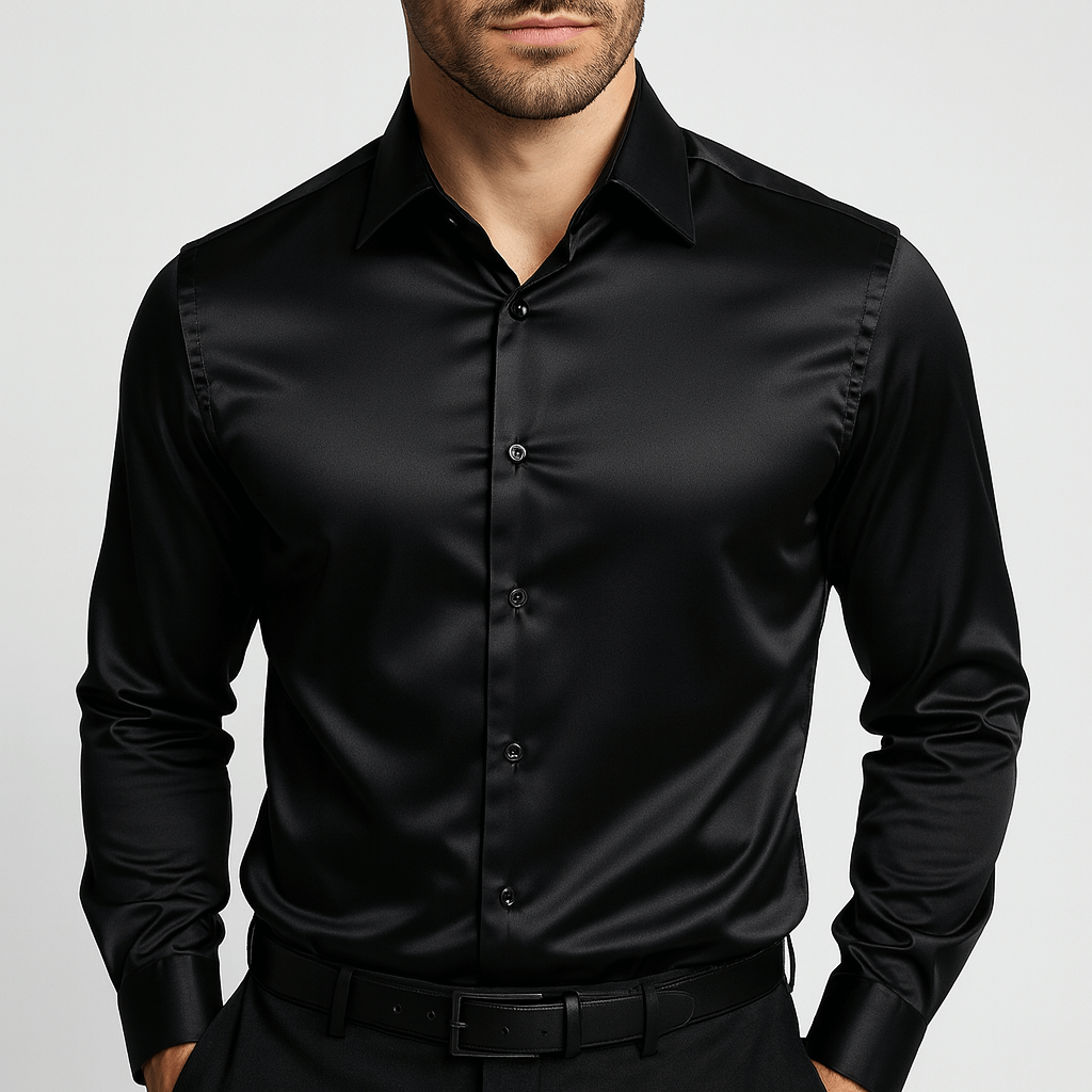 Noirski | Koszula formalna z satyny o dopasowanym kroju