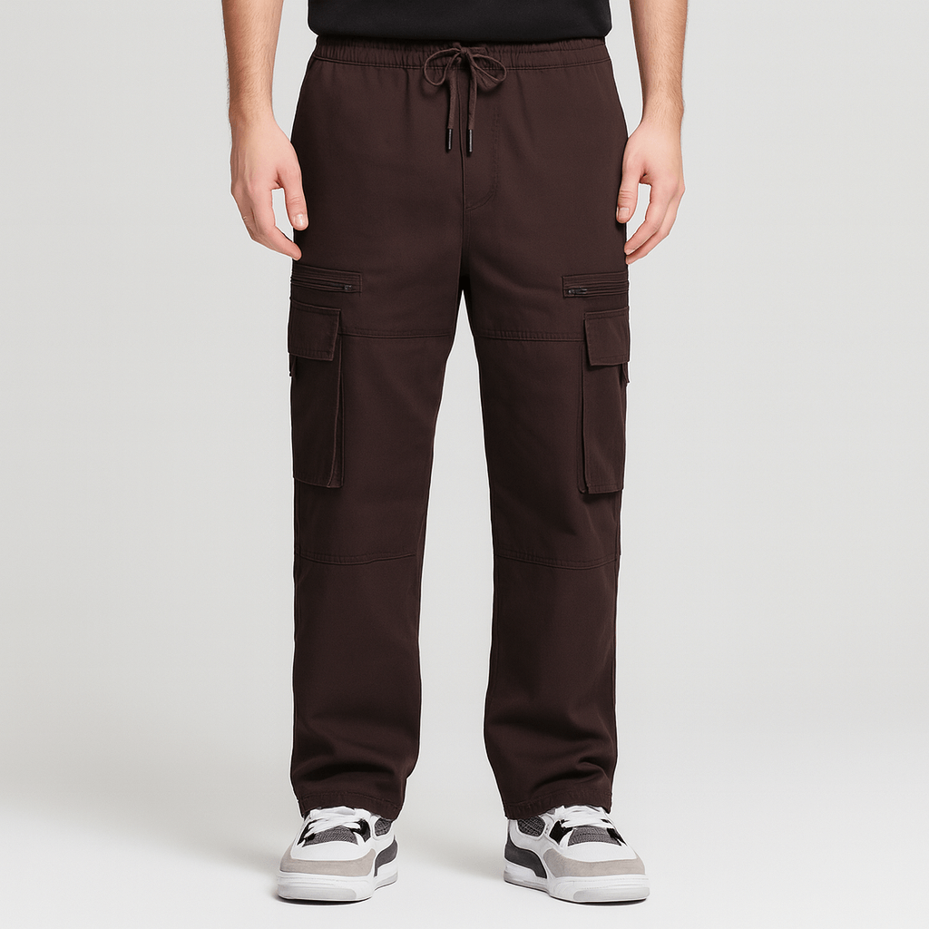 Noirski | Luźne spodnie z szerokimi nogawkami i kieszeniami