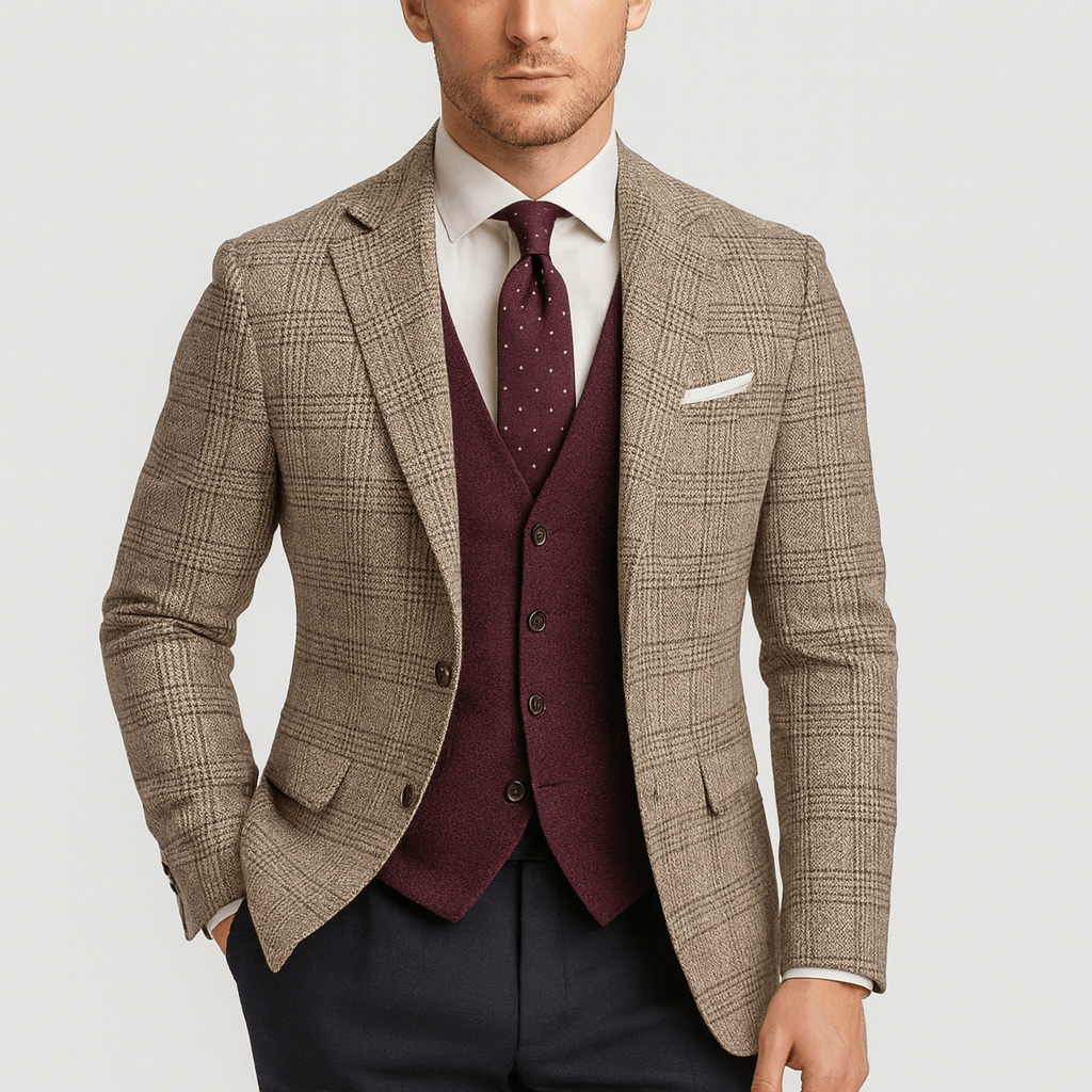 Noirski | Marynarka z wyciętymi klapami i dopasowanym krojem