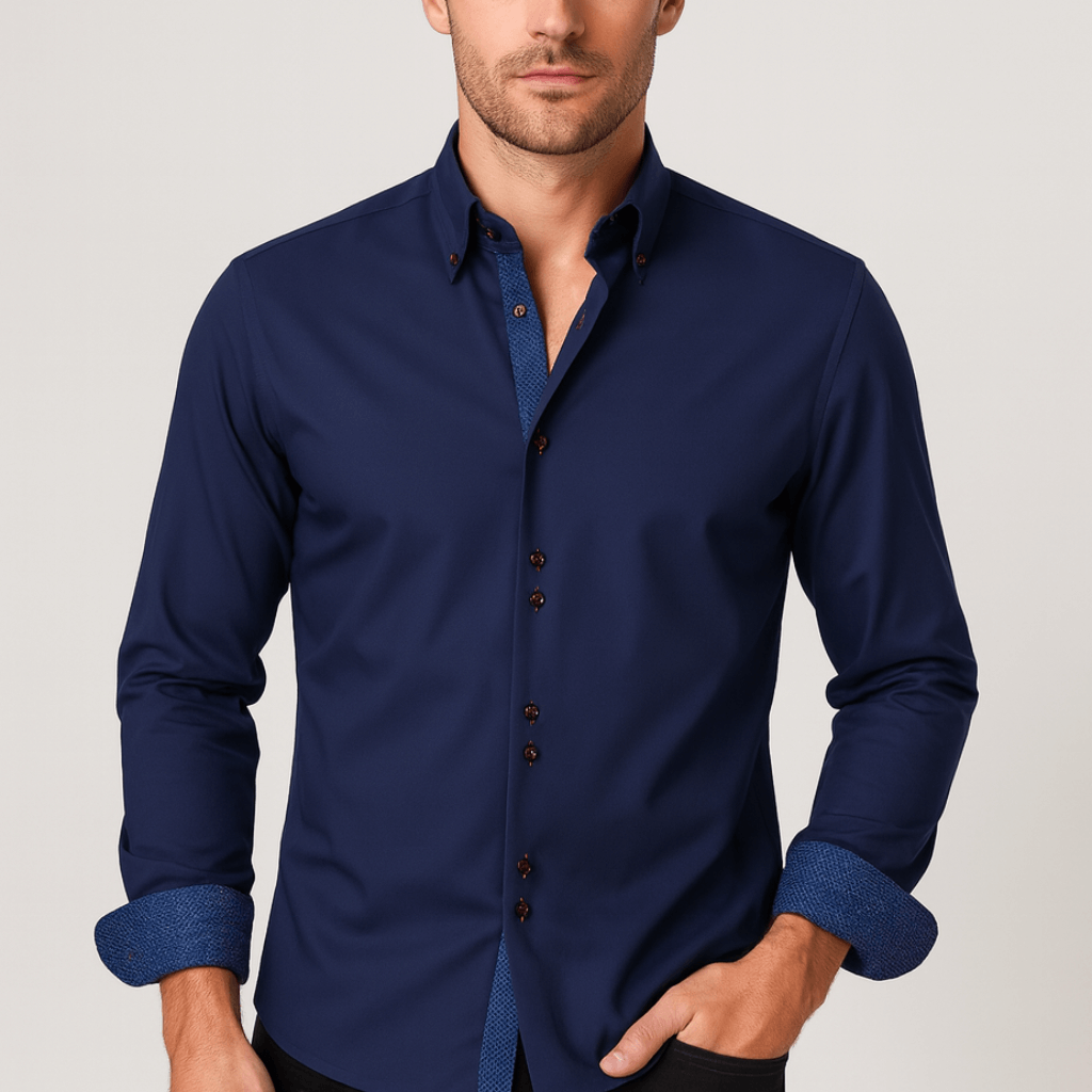 Noirski | Oddychająca, dwurzędowa koszula formalna