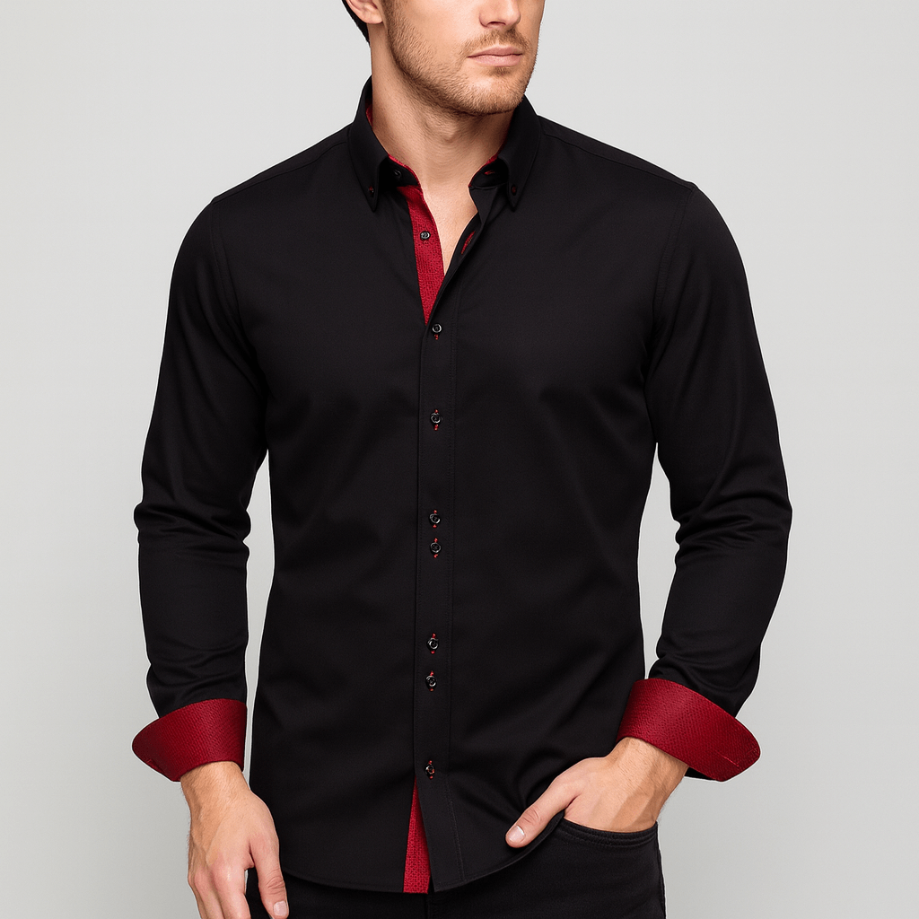 Noirski | Oddychająca, dwurzędowa koszula formalna