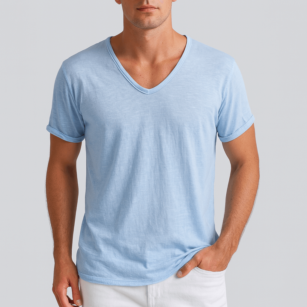 Noirski | Oddychająca koszula z dekoltem w serek i dopasowanym krojem