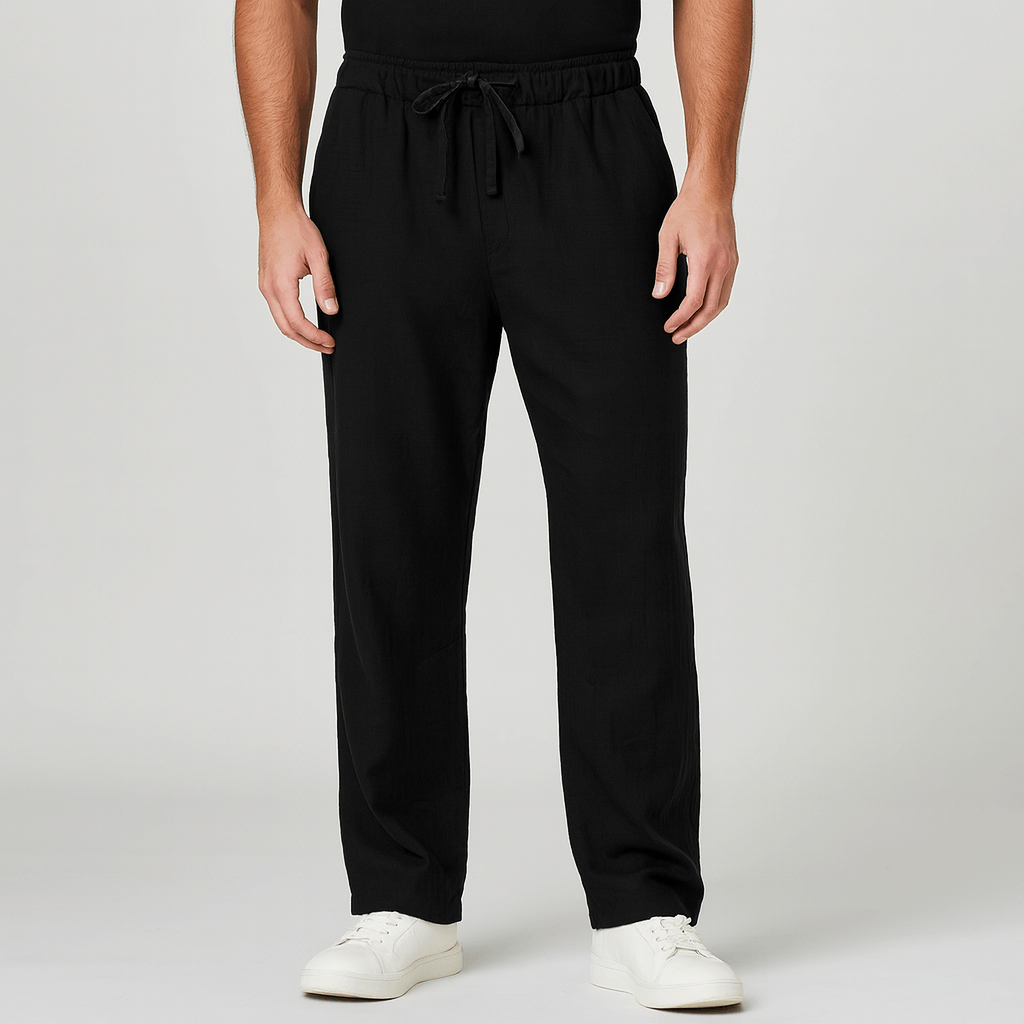 Noirski | Oddychające spodnie dresowe z lnu i bawełny